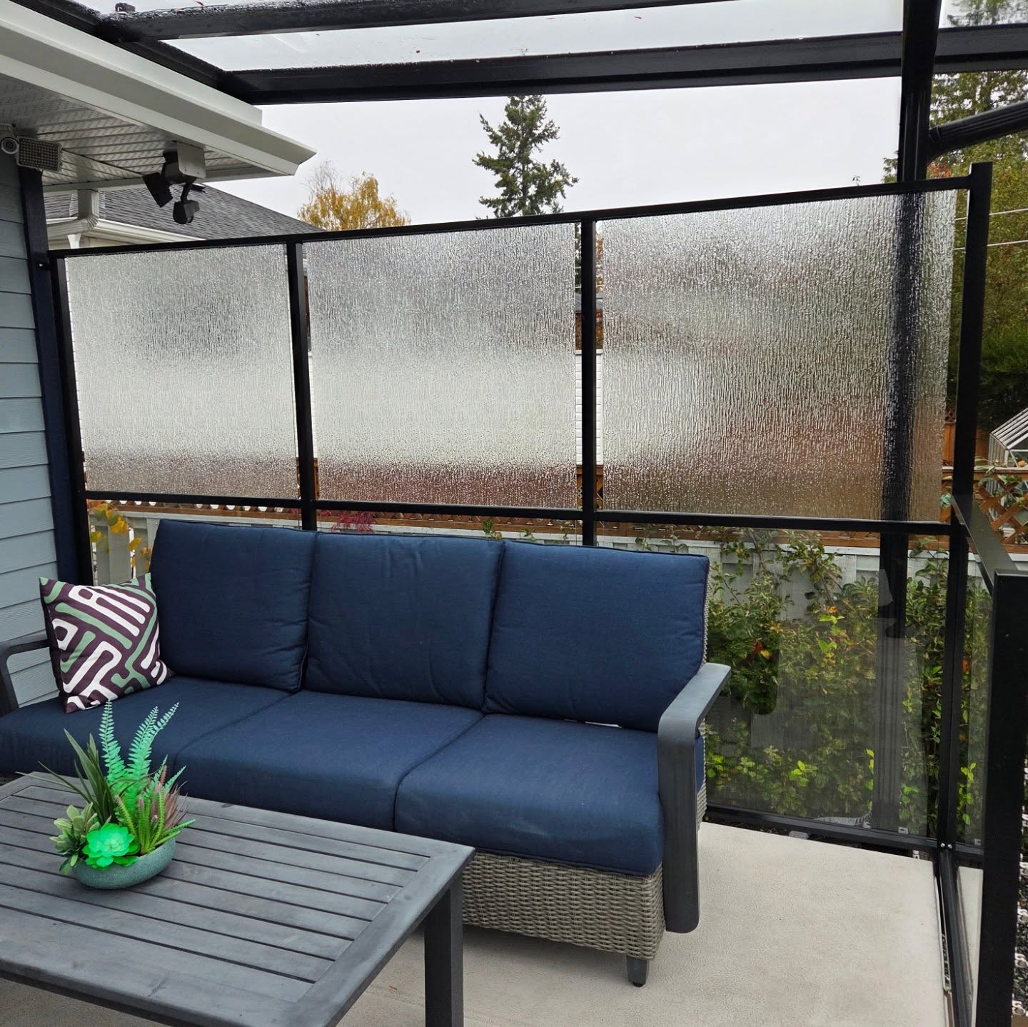 frosted glass privacy panels