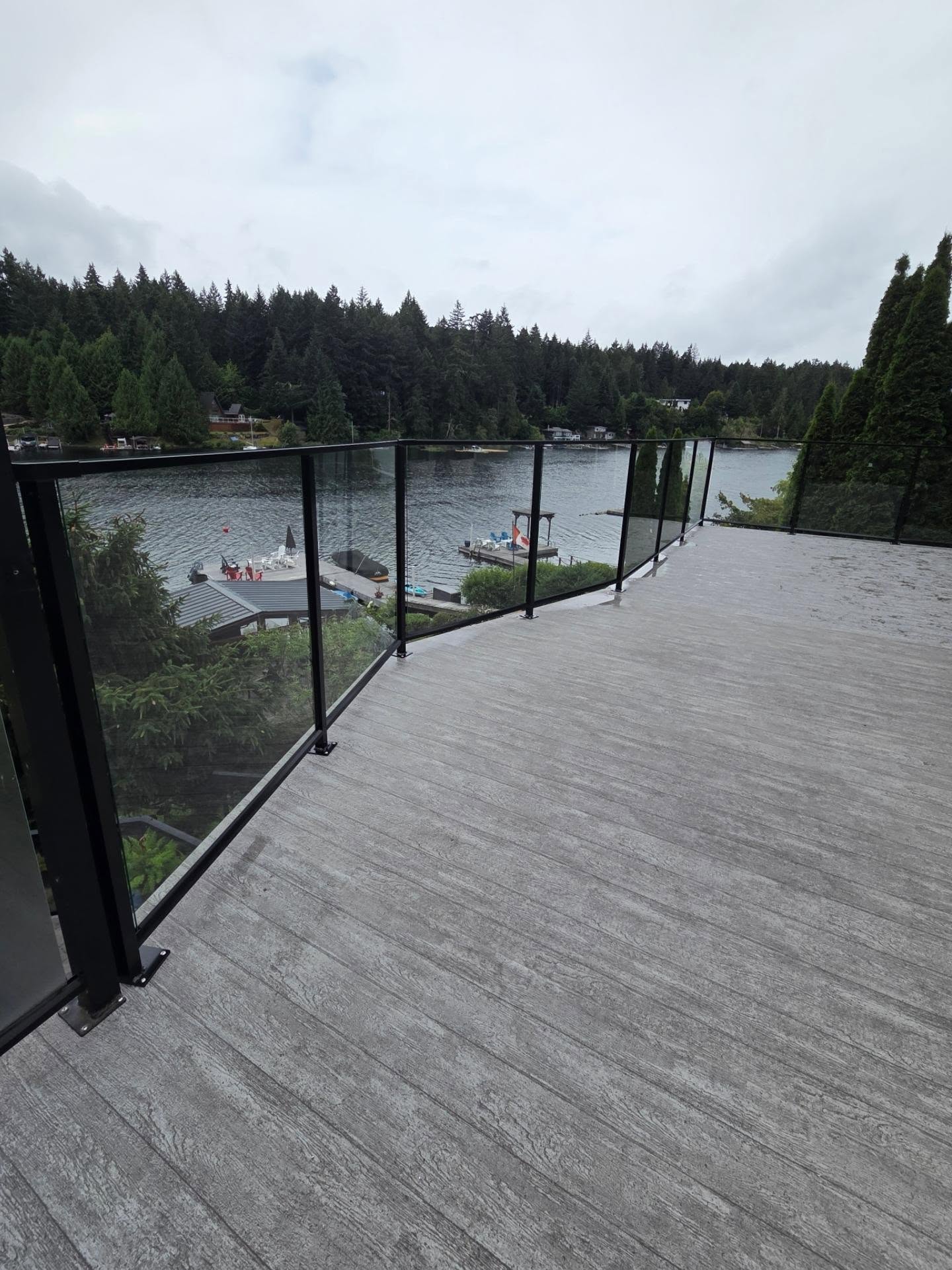 glass and aluminum railings