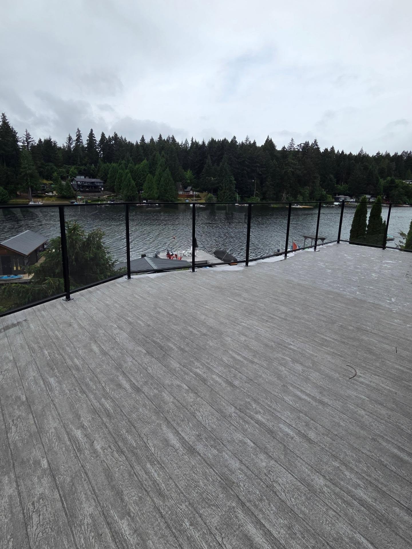 glass railings shawnigan lake